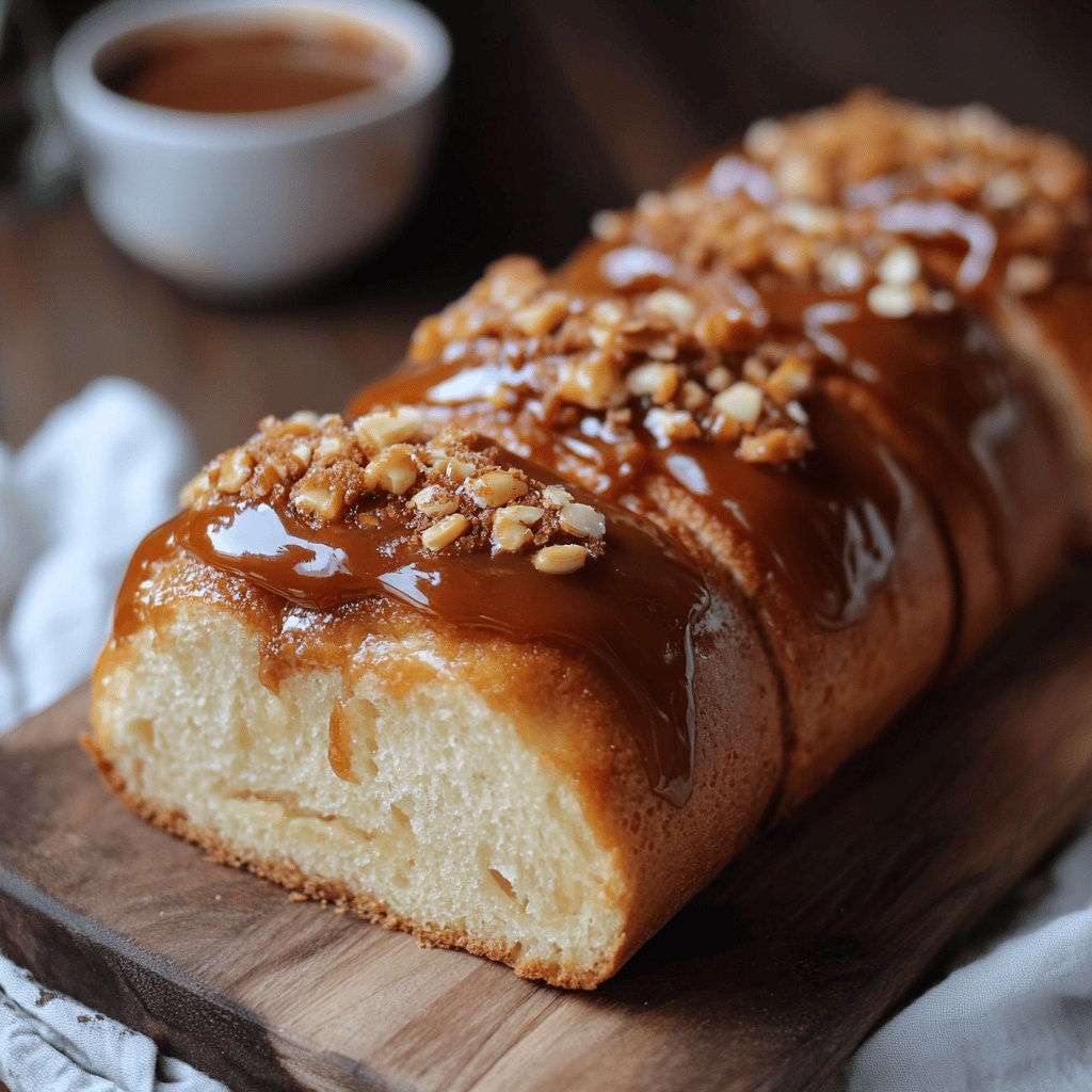 Pan dulce relleno de dulce de leche