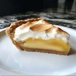 Tarta de limón y merengue con galletas