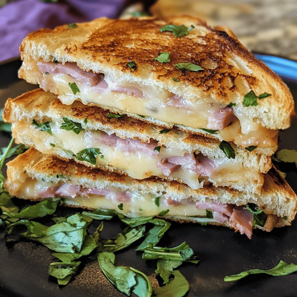 Receta de Paninis caseros de jamón y queso