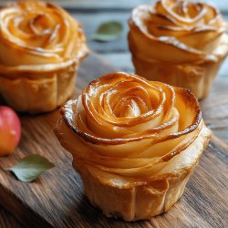 Receta de Rosas de manzana y hojaldre