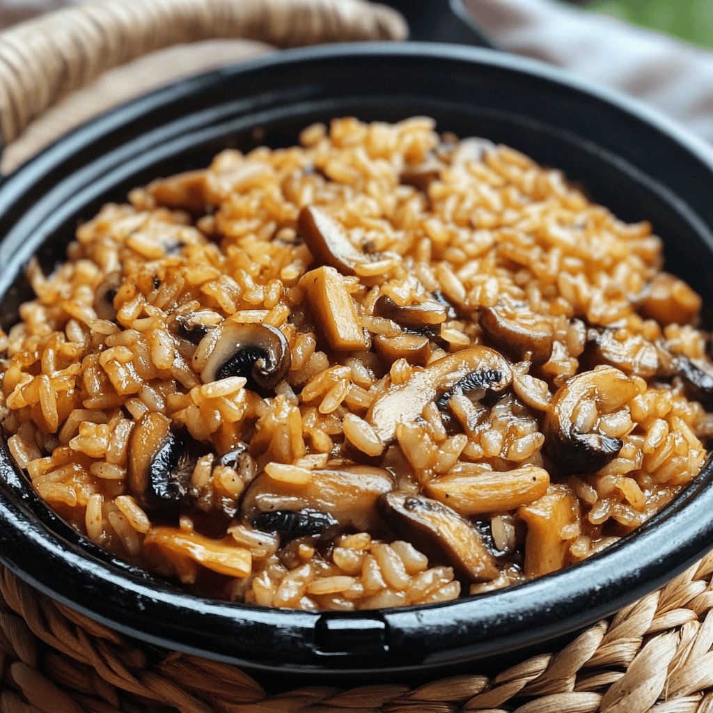 Arroz montañés con setas