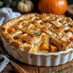 Tarta de pollo y calabaza