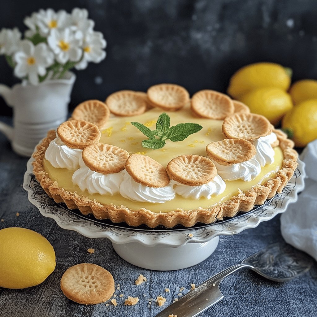 Pie de limón frío con galletas María