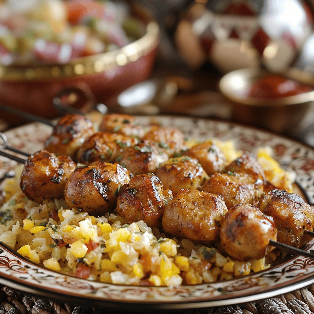 Pinchos morunos al horno