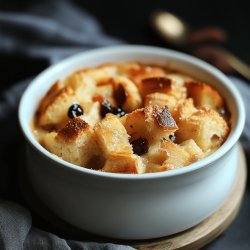 Receta de Budín de pan sin huevo al horno