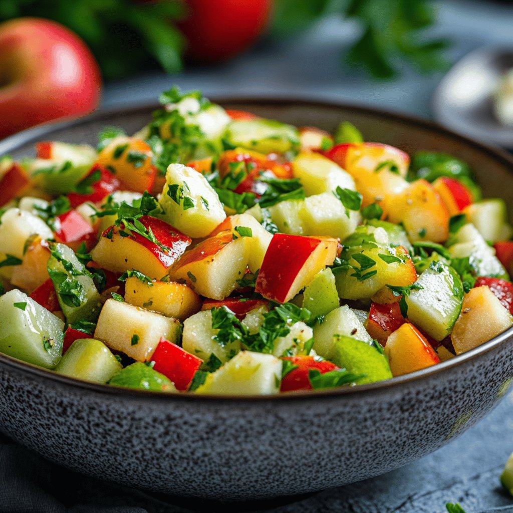 Ensalada agridulce con manzana