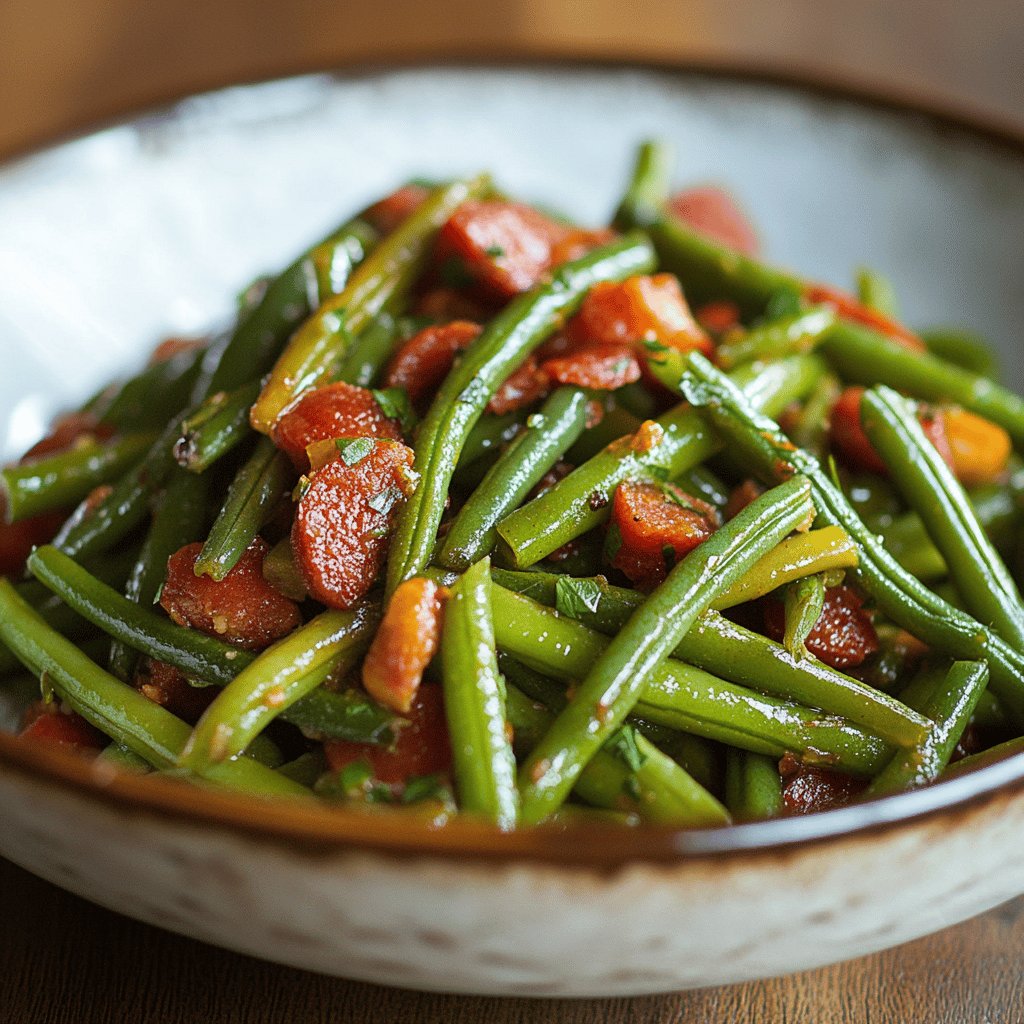 Receta de Judías verdes con chorizo