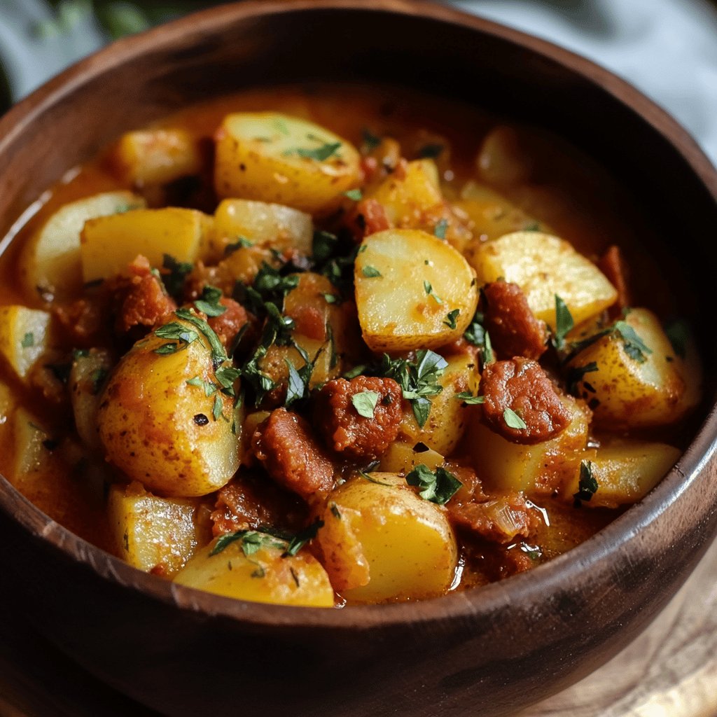 Guiso de Patatas con Chorizo - Receta FÁCIL y RÁPIDA