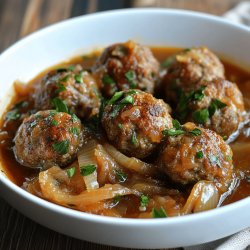 Albóndigas en salsa de cebolla