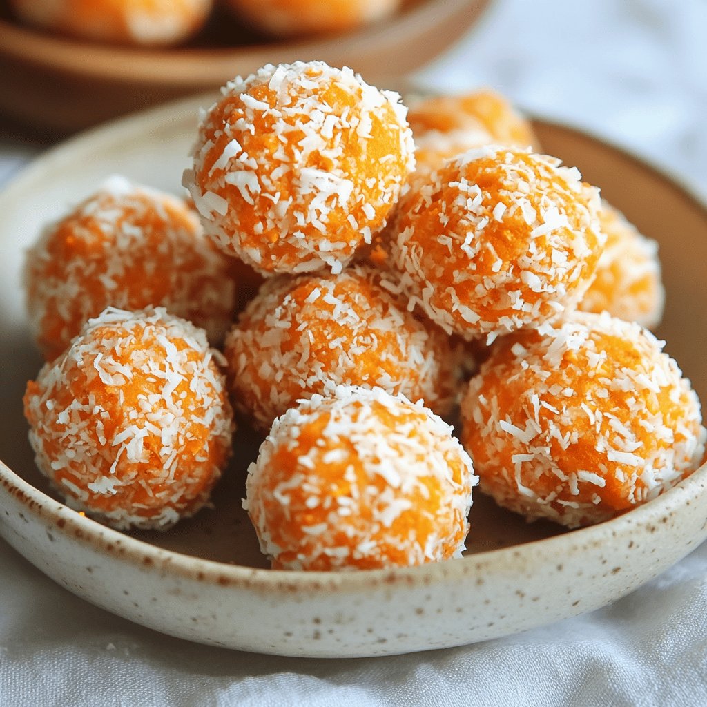 Bolitas de coco y zanahoria veganas