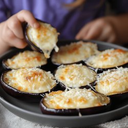 Berenjenas al microondas con queso