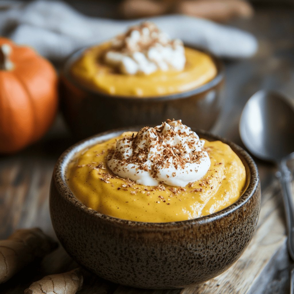 Crema de calabaza con leche de coco y jengibre