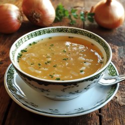 Sopa de cebolla sin pan