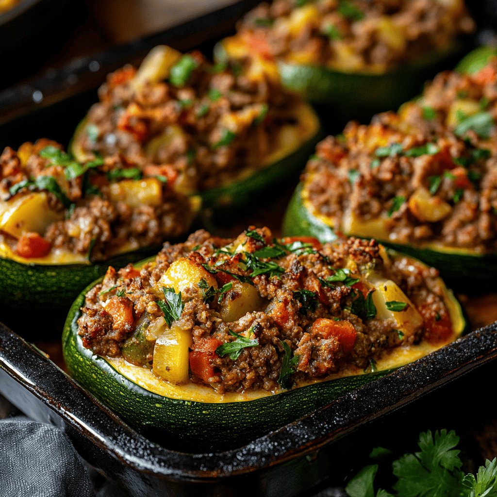 Receta de Calabacines rellenos sin bechamel