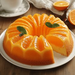 Bolo de Laranja com Calda Simples