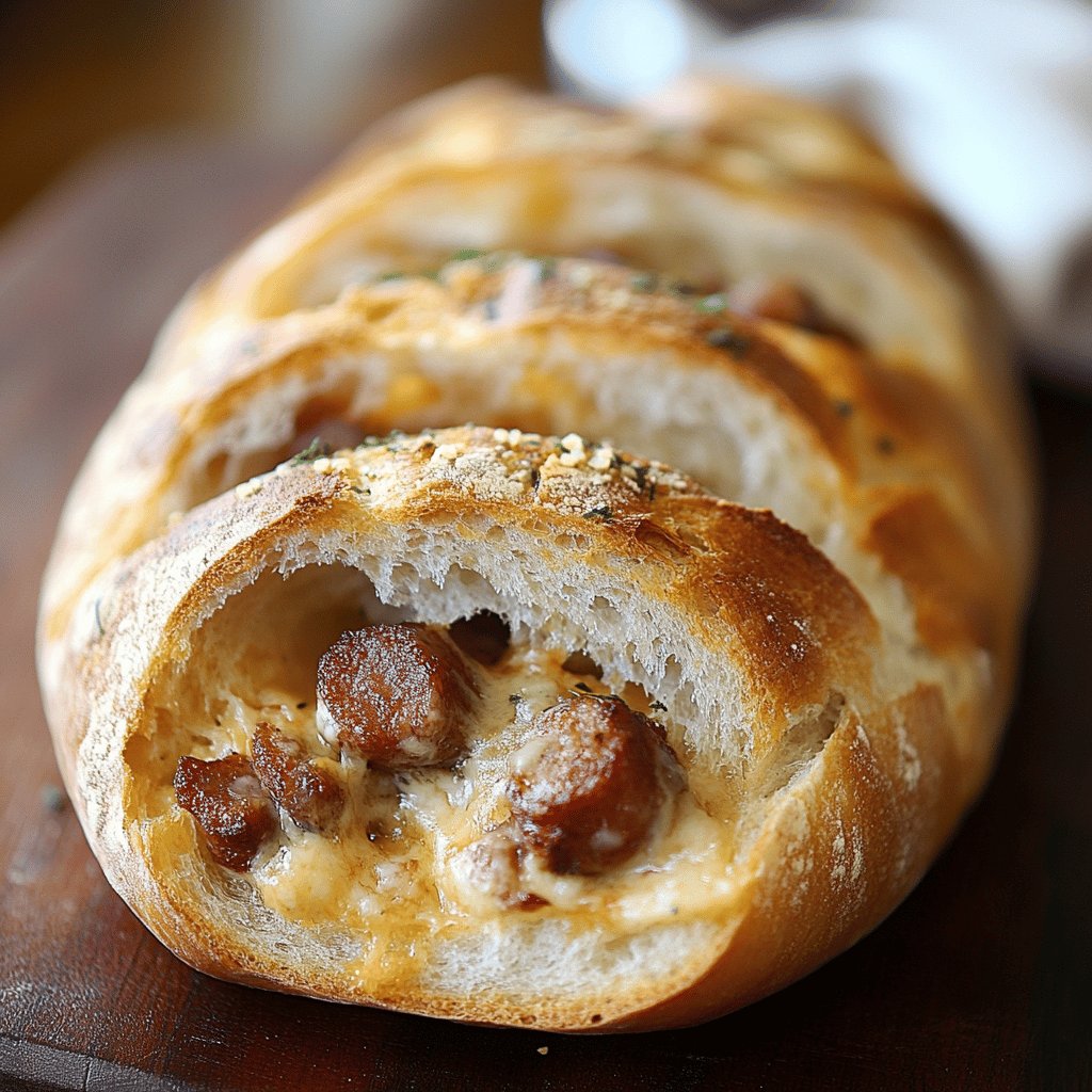 Pão Recheado com Linguiça