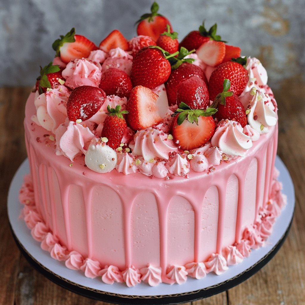 Bolo de Morango Delicioso