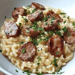 Risoto de Linguiça Delicioso
