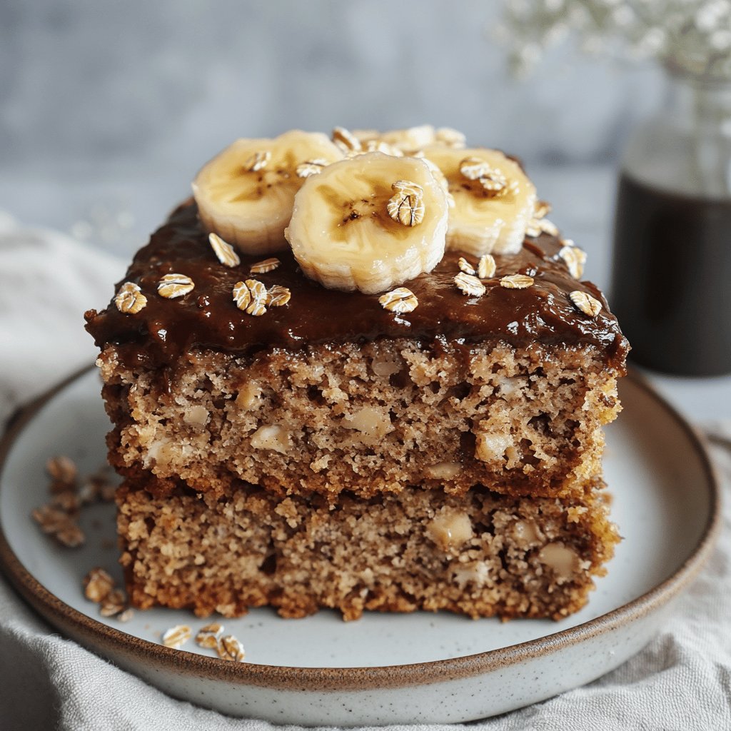 Bolo de Aveia e Banana Saudável