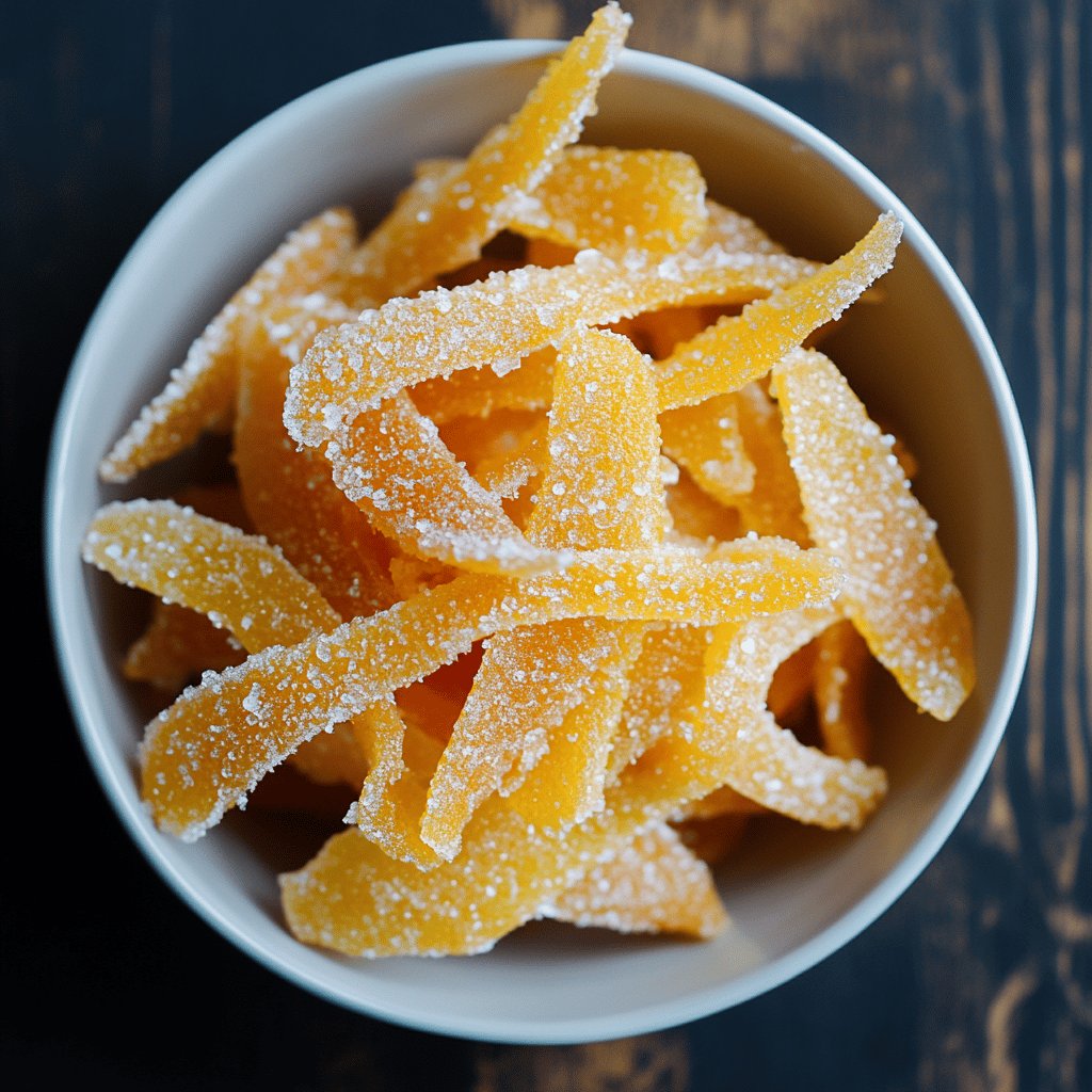Cascas de Laranja Cristalizadas