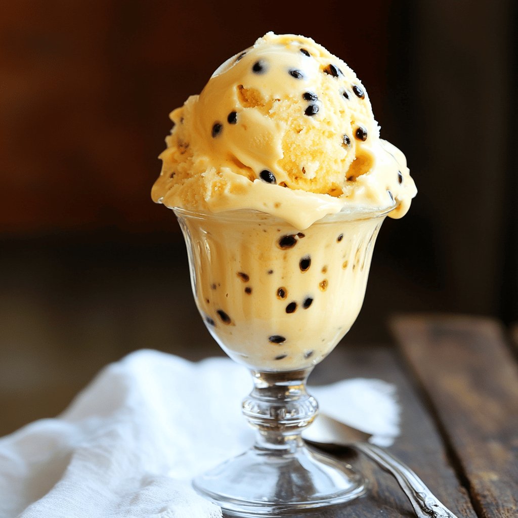 Gelado Gourmet de Maracujá