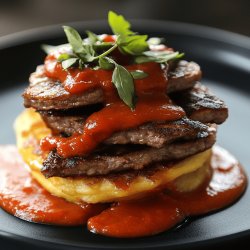 Panqueca Recheada com Molho de Tomate
