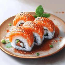 Delicioso Sushi de Salmão
