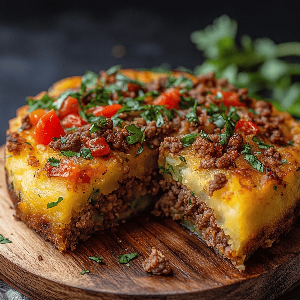 Bolo de Batata e Carne Moída