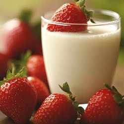 Sobremesa de Morango ao Leite