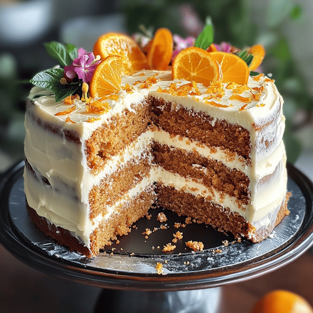 Bolo de Cenoura com Laranja