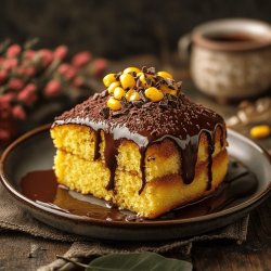 Bolo de Milho com Chocolate