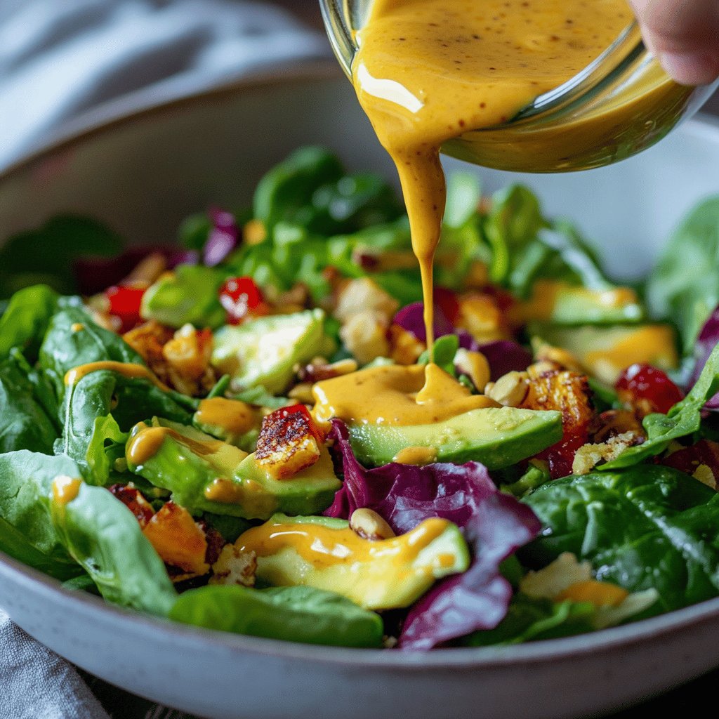 Salada com Molho de Mel e Mostarda