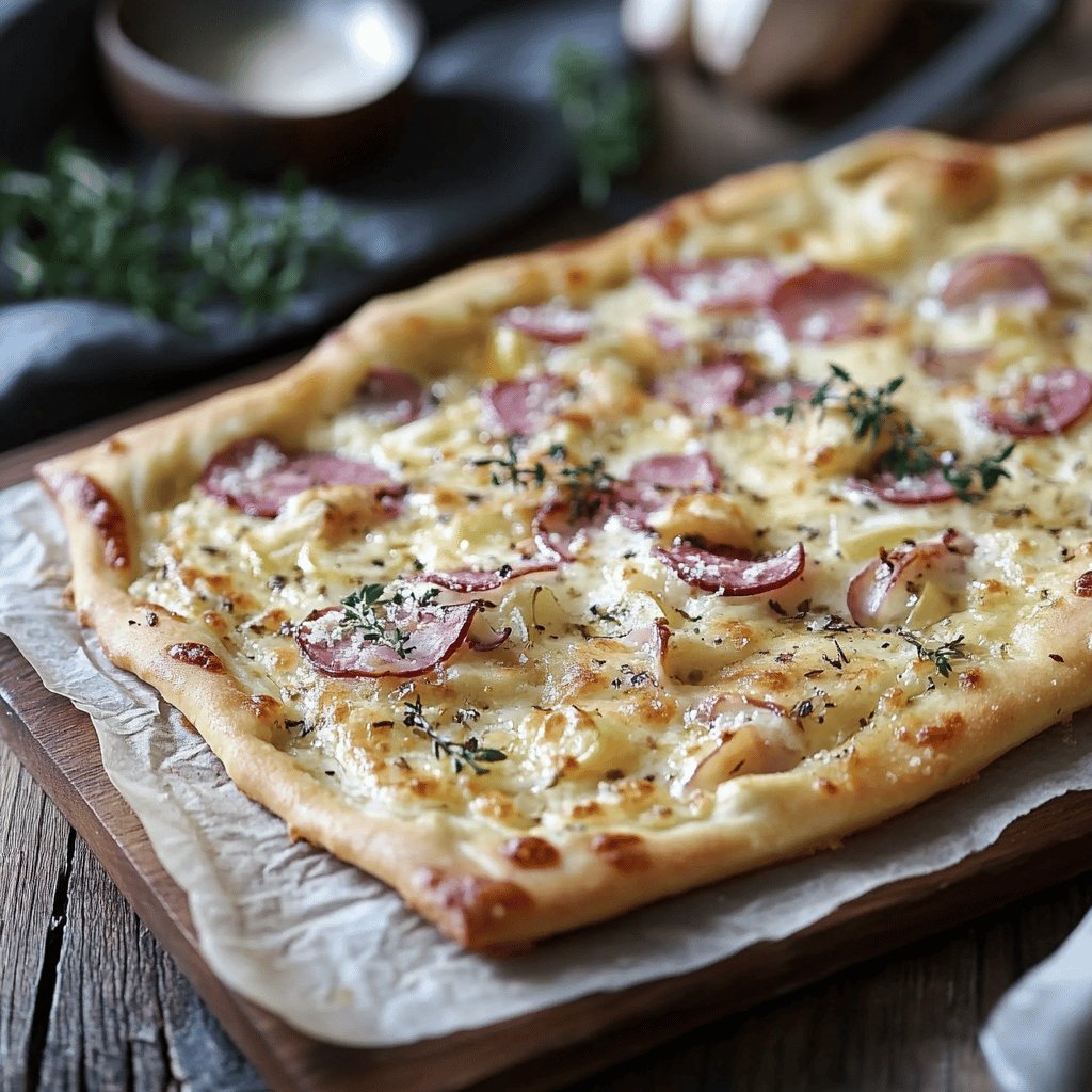 Klassischer Flammkuchen