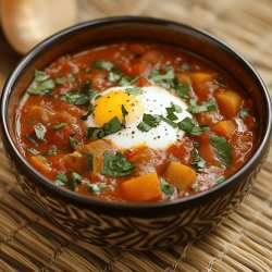 Shakshuka mit Ei und Gemüse