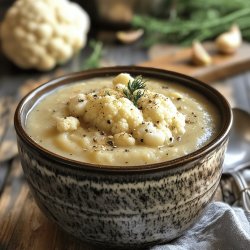 Einfache Blumenkohlsuppe