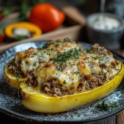 Gefüllte Zucchini mit Hackfleisch