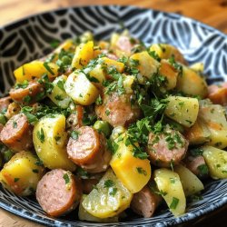 Traditioneller Bayrischer Wurstsalat