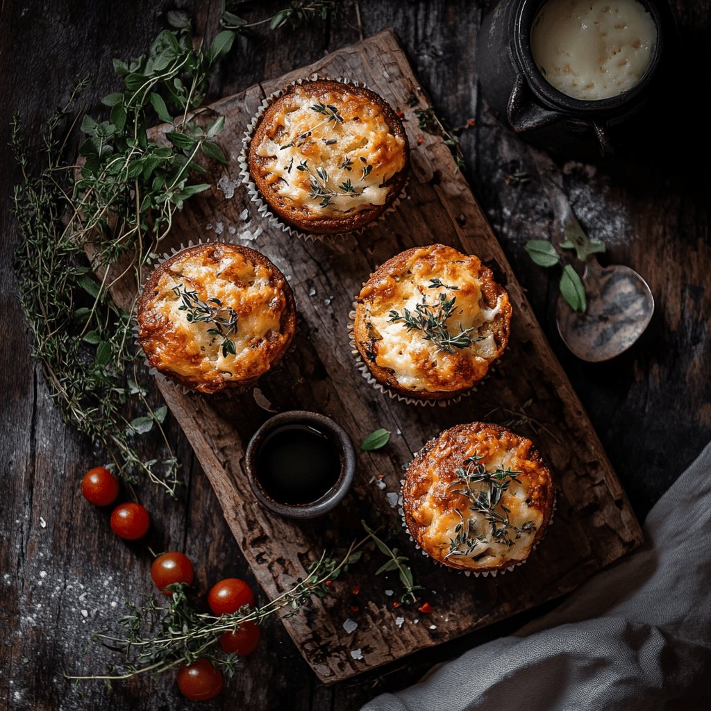 Herzhafte Muffins mit Schafskäse