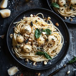 Spaghetti mit Garnelen und Knoblauch