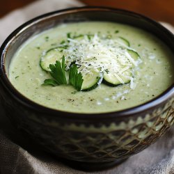 Cremige Zucchinisuppe mit Parmesan