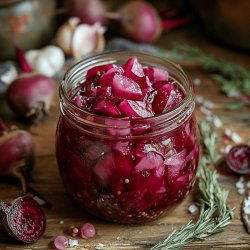 Eingekochte Rote Bete süß-sauer