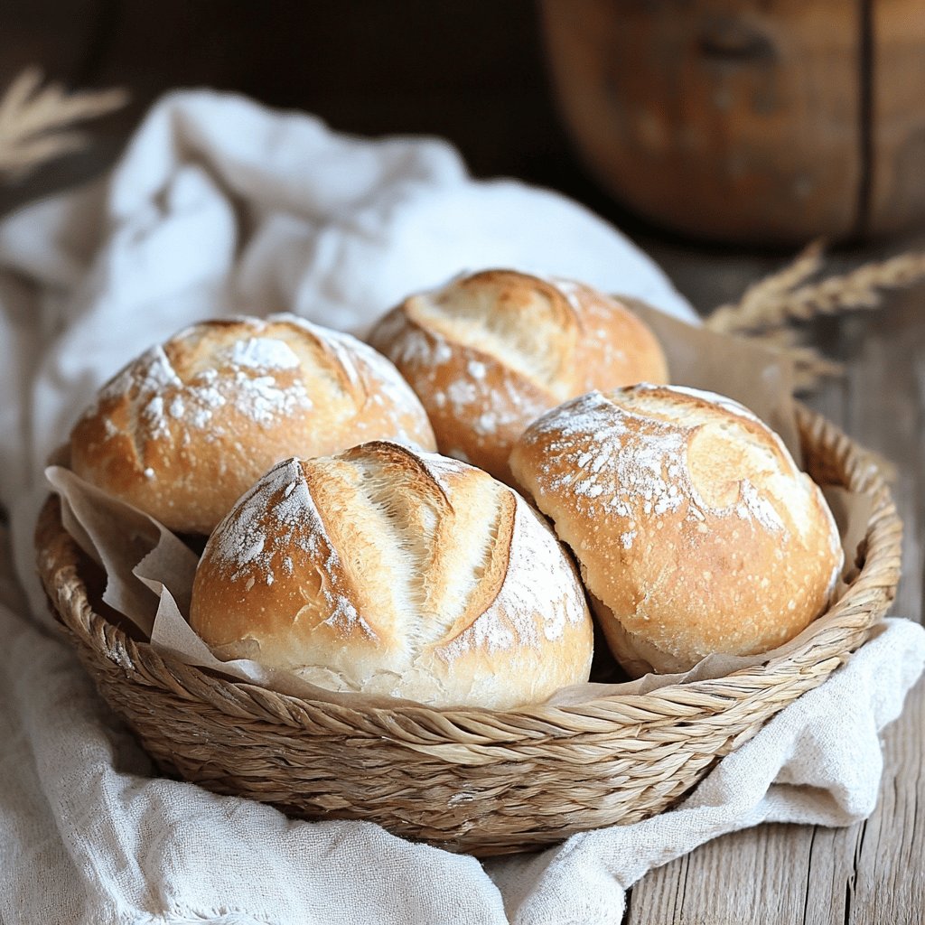 Einfache Sonntagsbrötchen