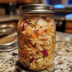 Hausgemachtes Sauerkraut im Glas