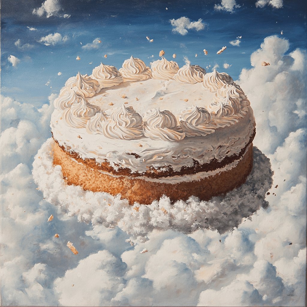 Luftiger Wolkenkuchen