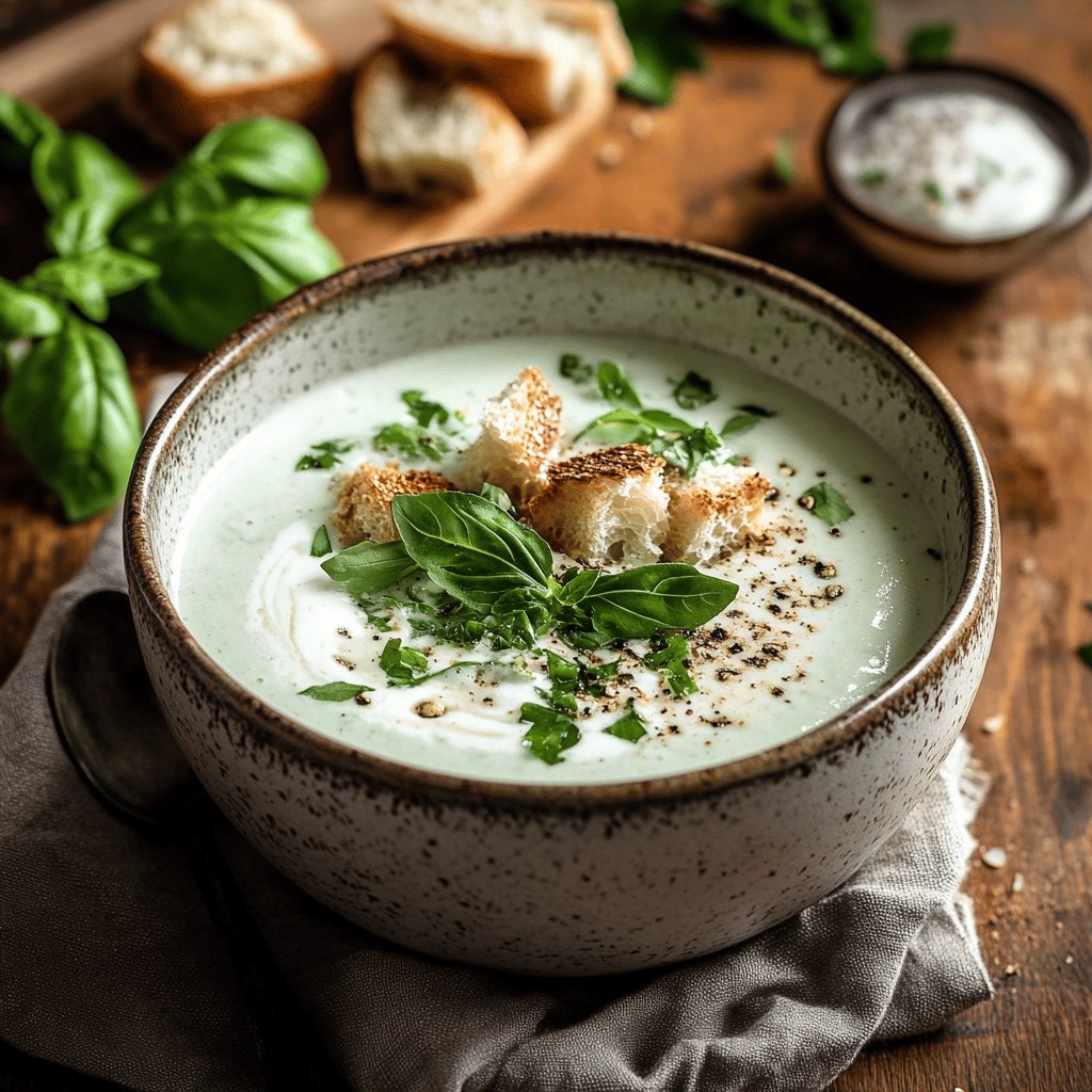 Kühle Gurkensuppe mit Joghurt