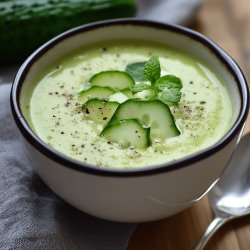 Kühle Gurkensuppe mit Joghurt