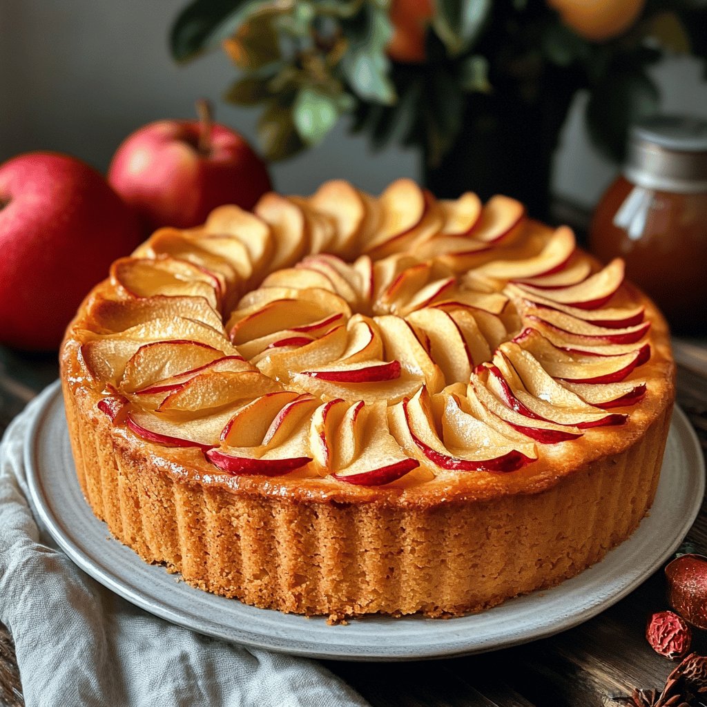 Klassischer Apfelkuchen mit Apfelmus