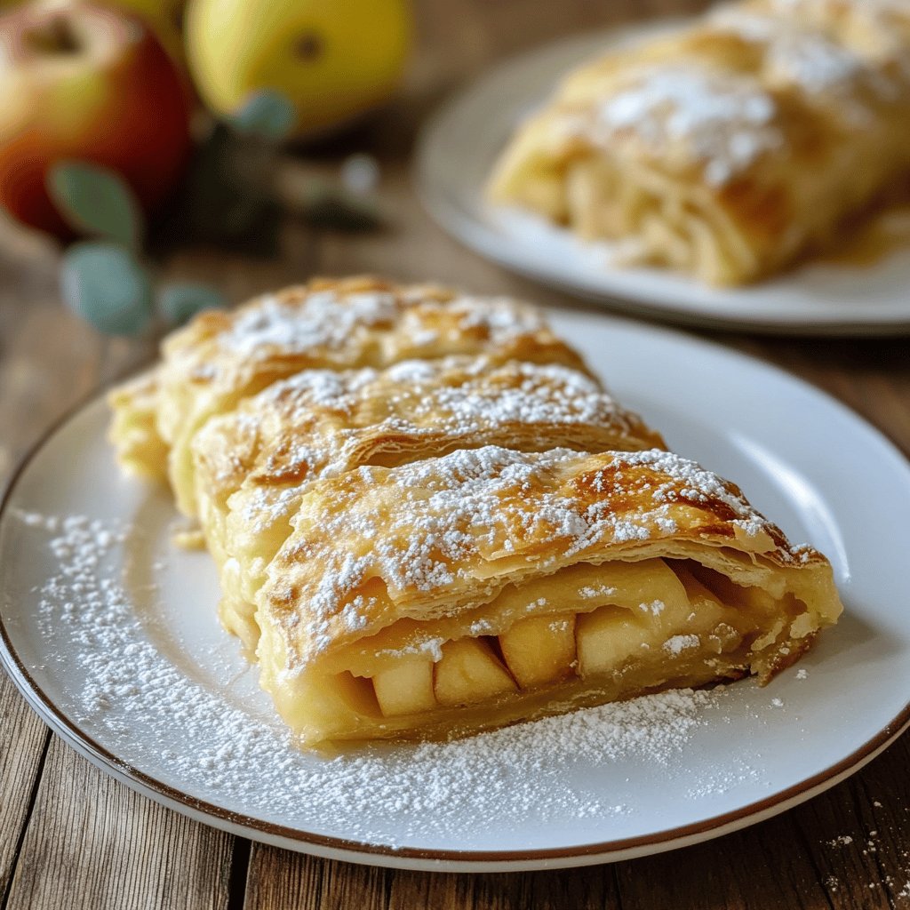 Traditioneller Wiener Apfelstrudel