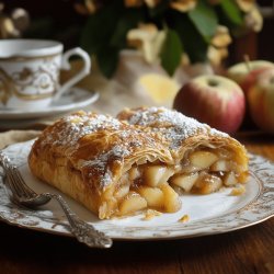 Traditioneller Wiener Apfelstrudel