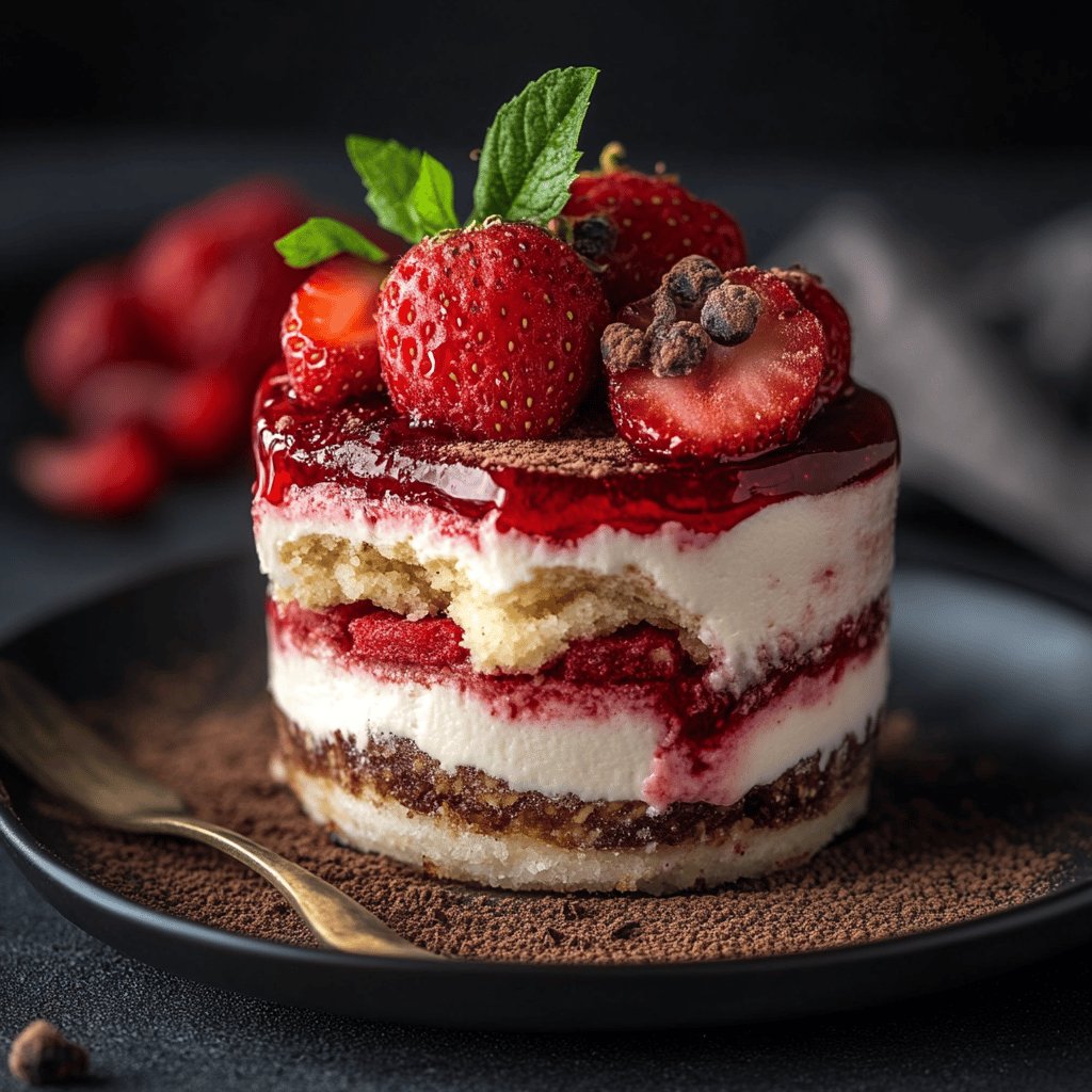 Leckeres Erdbeertiramisu